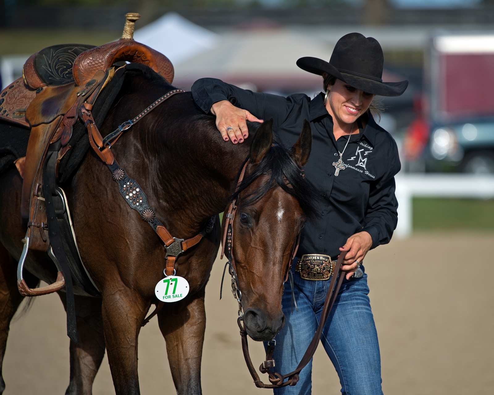 Kelly Murphy-Alley and Storm Prospector at the 2017 Thoroughbred Makeover